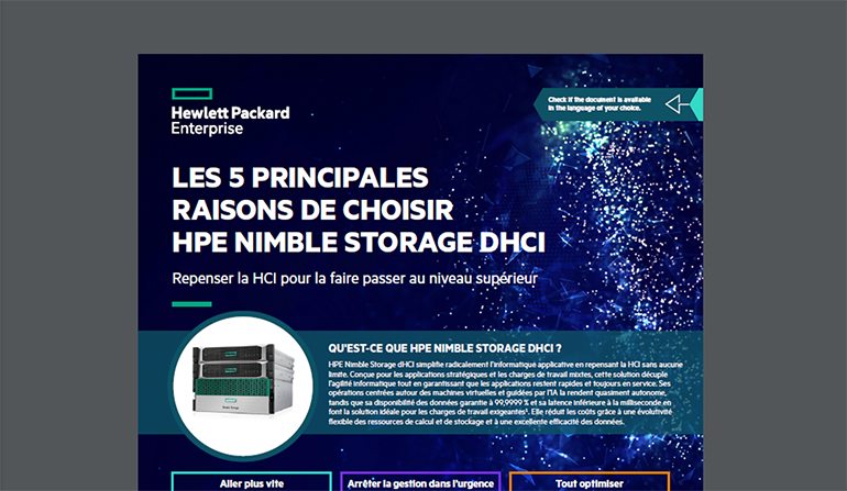 Article Les 5 principales raisons de choisir HPE Nimble Storage dHCI Image