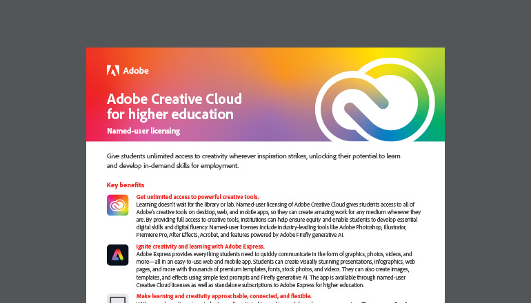 Article Adobe Creative Cloud for Higher Education Image