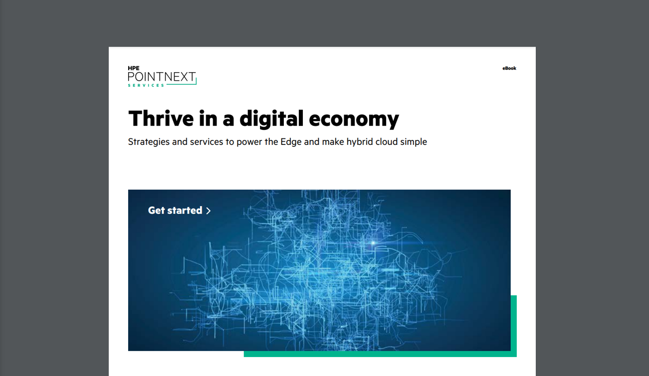 Article eBook: Thrive in a digital economy with HPE Pointnext Services Image