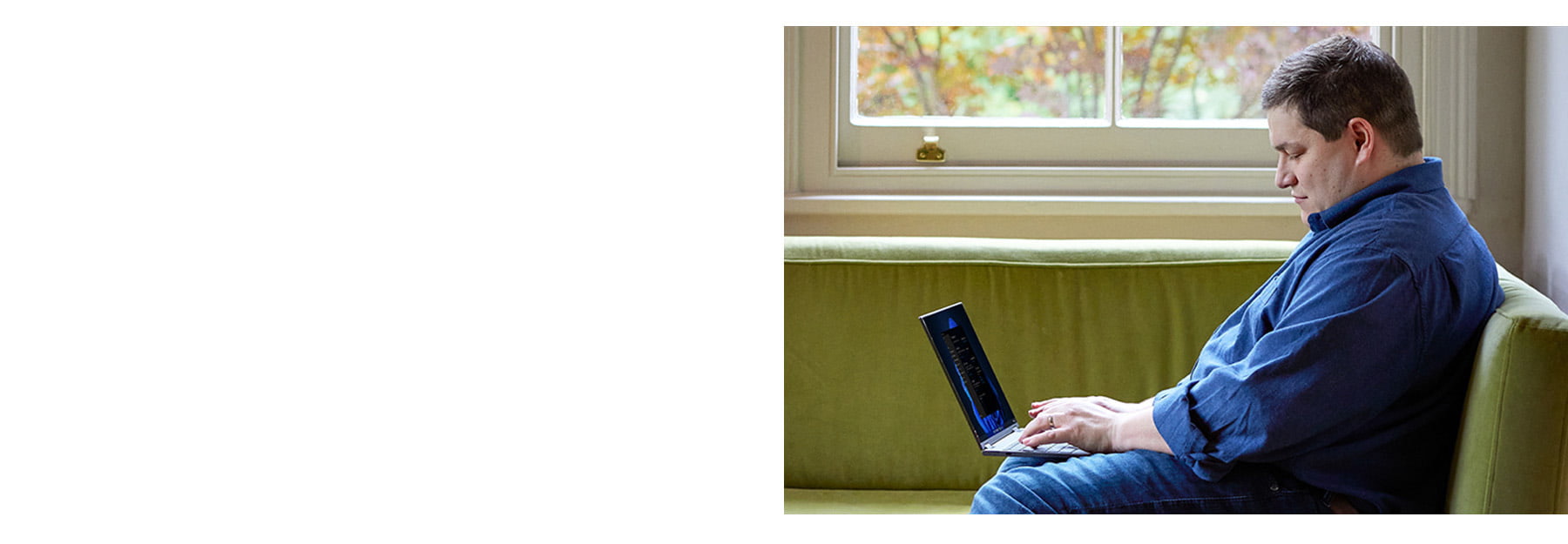 Microsoft man using laptop