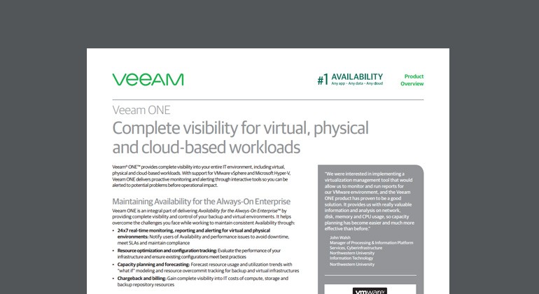 Article Veeam ONE Overview Image