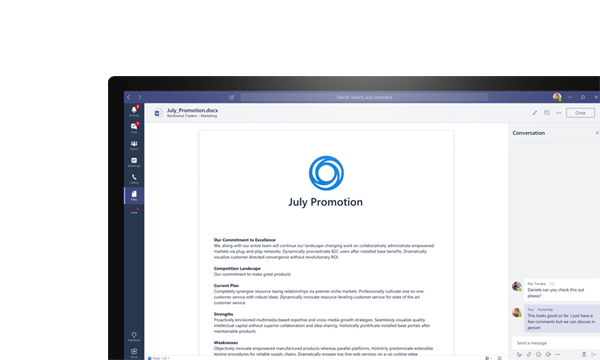 Microsoft Teams screenshot integrated with Word