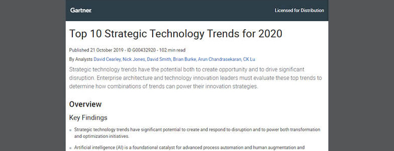 Article Top 10 Strategic Technology Trends for 2020: A Gartner Trend Insight Report Image