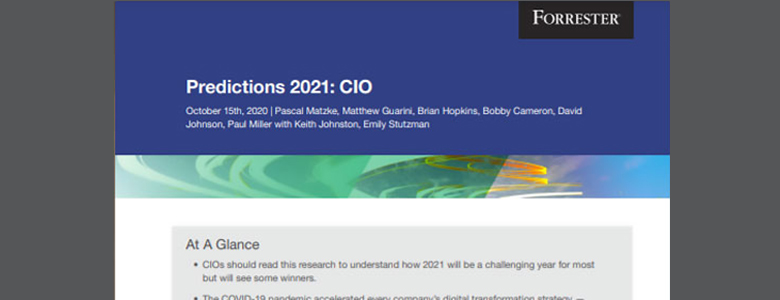 Article Forrester Predictions 2021: CIO Image