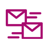 purple pink email logo icon