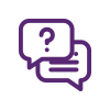 MyInsight purple FAQ logo icon