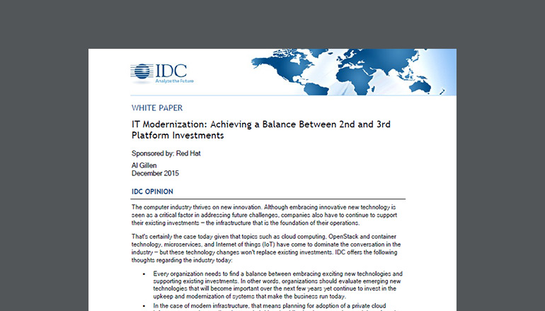 Article IT Modernization: Achieving a Balance Between 2nd and 3rd Platform Investments Image