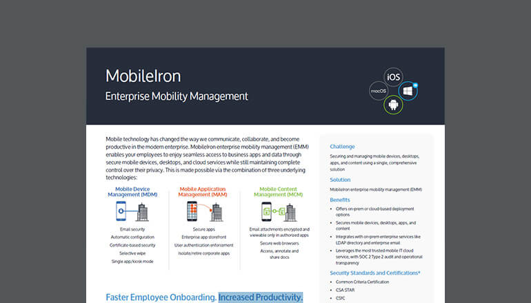Article MobileIron Enterprise Mobility Management Image