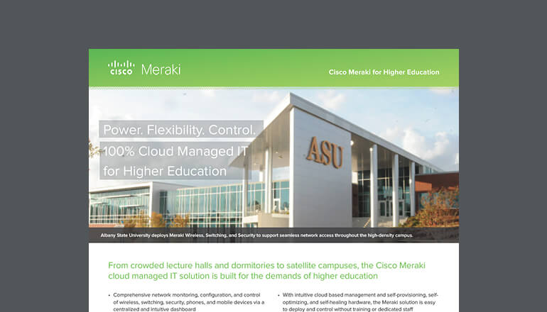 Article Guide: Cisco Meraki for Higher Education Image