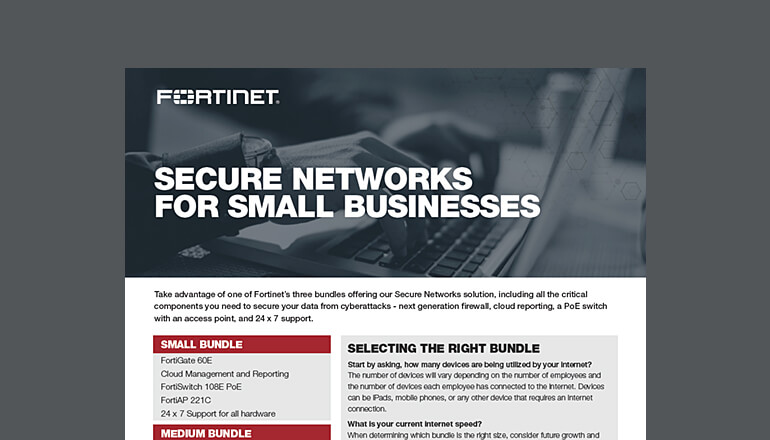 Article Fortinet Secure Networks for Small Businesses Image