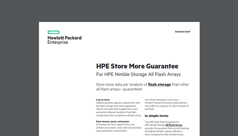 Article HPE Store More Guarantee for HPE Nimble Image