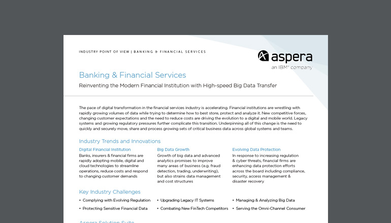 Article IBM Aspera Banking & Financial Services Image