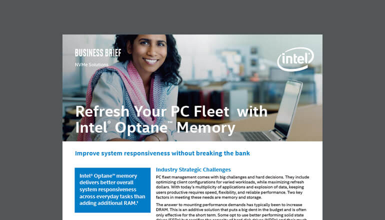 Article Refresh Your PC Fleet With Intel Optane Memory Image