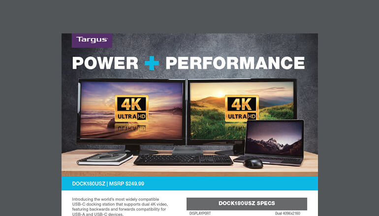 Article Targus Power + Performance Datasheet Image