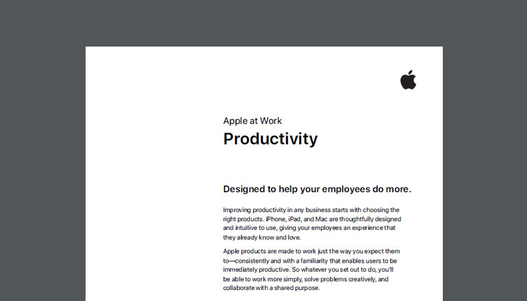 Article Apple at Work — Productivité Image