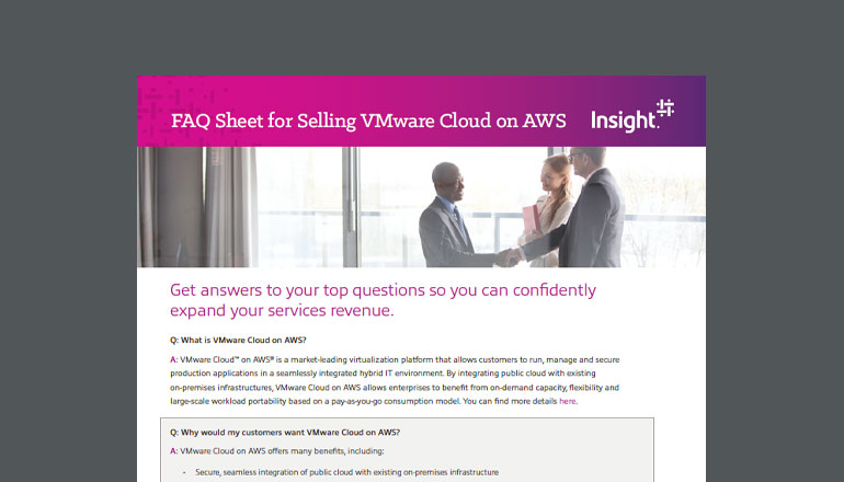Article FAQ Sheet for Selling VMware Cloud on AWS Image