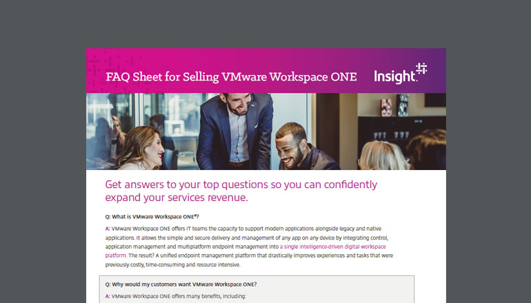 Article FAQ Sheet for Selling VMware Workspace ONE Image