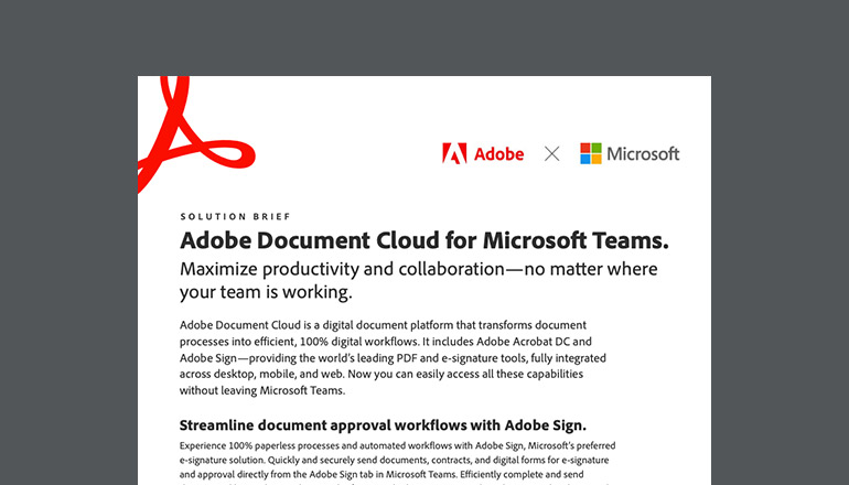 Article Adobe Document Cloud for Microsoft Teams Image