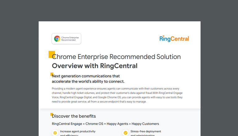 Article Chrome Enterprise Recommended Solution Overview with RingCentral Image