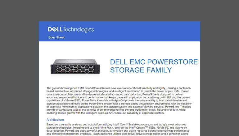 Dell EMC PowerStore Storage Family thumbnail