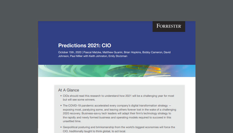 Article Forrester: Predictions 2021: CIO  Image