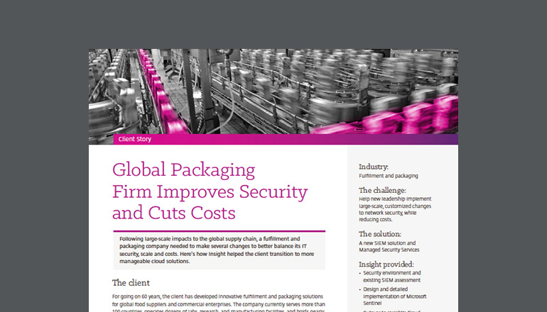 Article Une entreprise mondiale d’emballage améliore sa sécurité  et réduit ses coûts Image