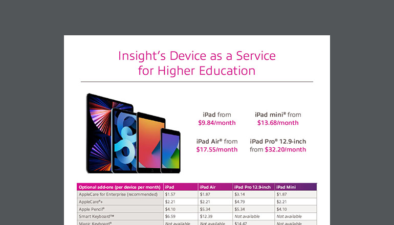 Article Apple iPad Devices | Insight’s Device as a Service for Higher Education  Image