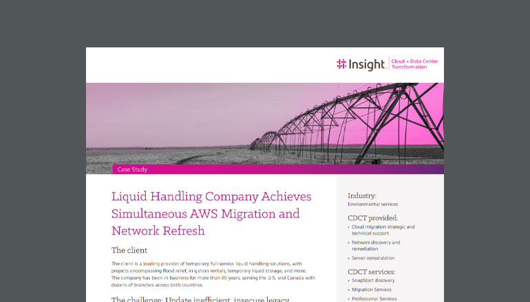 Article Liquid Handling Company Achieves Simultaneous AWS Migration and Network Refresh Image