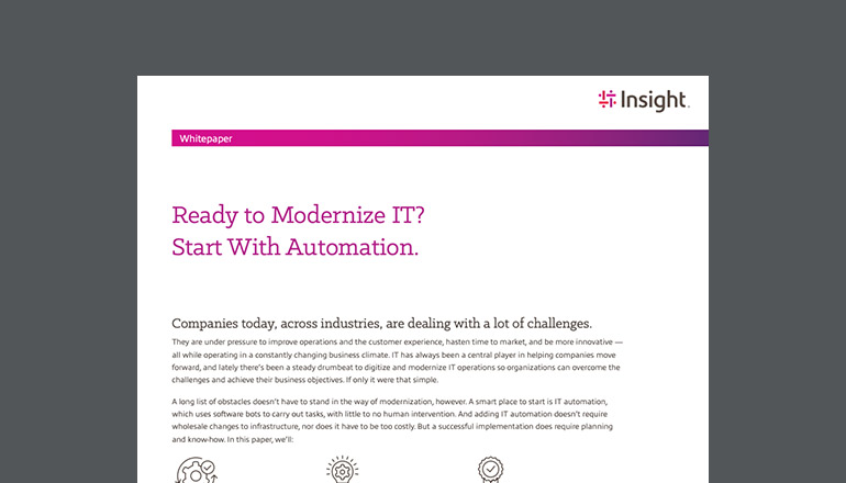 Ready to Modernize IT? Start With Automation.