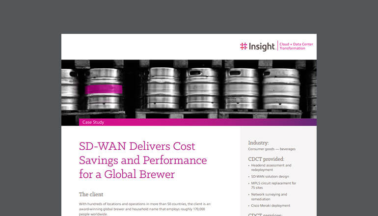 SD-WAN Delivers Cost Savings and Performance for a Global Brewer