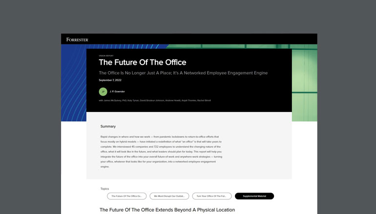 Article Forrester: The Future of the Office  Image
