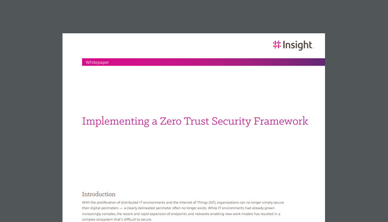 Article Implementing a Zero Trust Security Framework Image