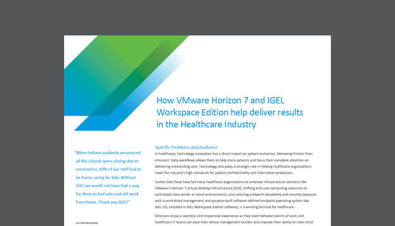 Article How VMware Horizon 7 and IGEL Workspace Deliver Results  Image