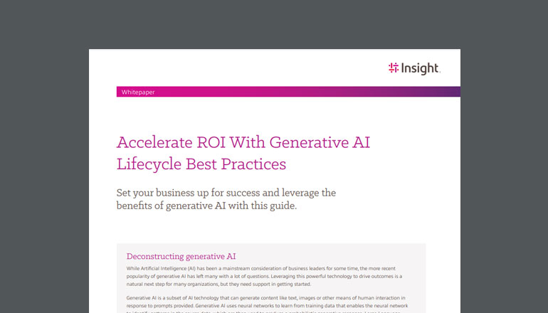 Article Accelerate ROI With Generative AI Lifecycle Best Practices  Image