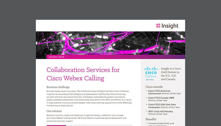 Article Collaboration Services for Cisco Webex Calling Image