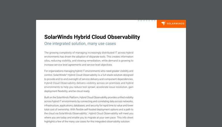 Article SolarWinds Hybrid Cloud Observability  Image