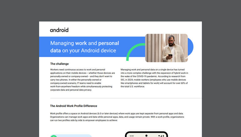 Article Managing Work and Personal Data on Your Android Device Image