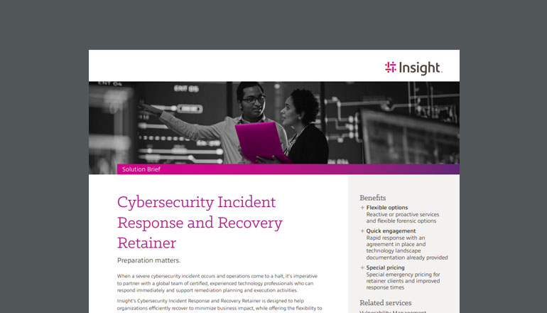 Article Cybersecurity Incident Response and Recovery Retainer Image