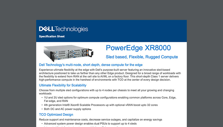 Article PowerEdge XR8000: Sled based, Flexible, Rugged Compute Image