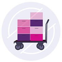 Illustration of healthcare supplies on a cart