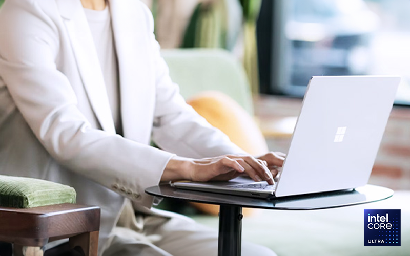 Woman using laptop