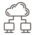 Icon for sharing of data through cloud applications