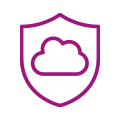 Secure cloud and endpoints icon