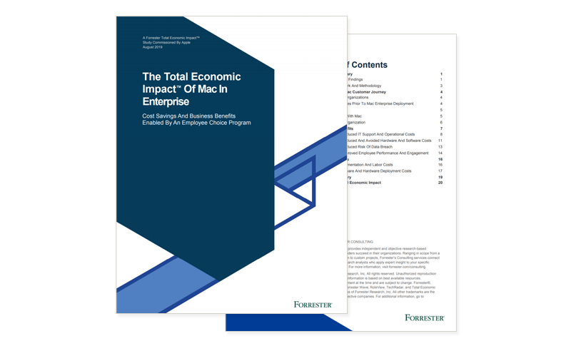 The total economic impact of Mac in enterprise analyst report cover