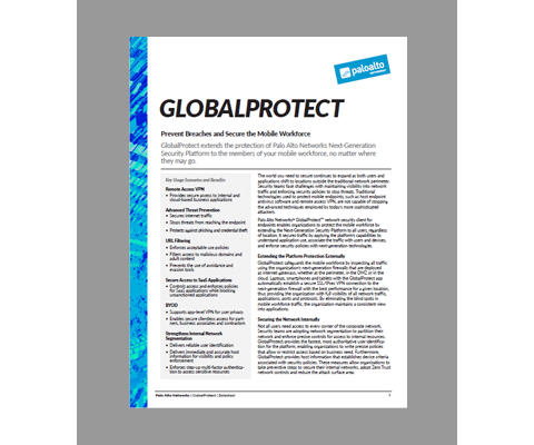GlobalProtect datasheet cover
