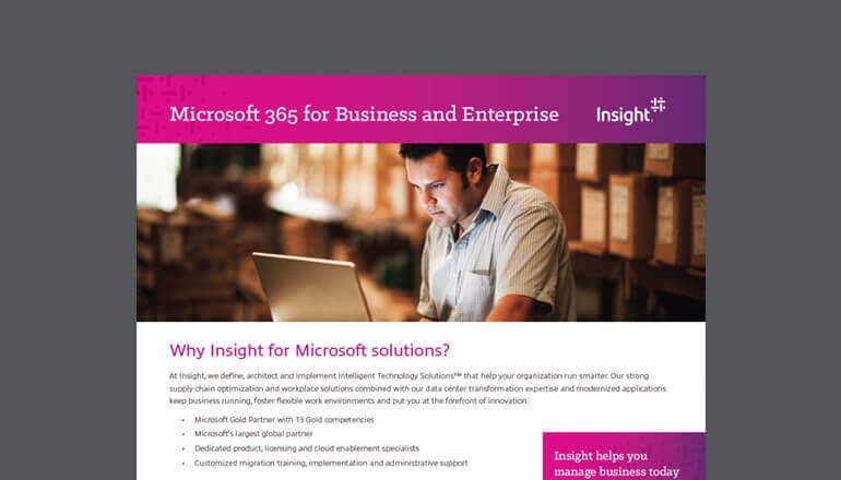 Microsoft 365 for Business and Enterprise cover