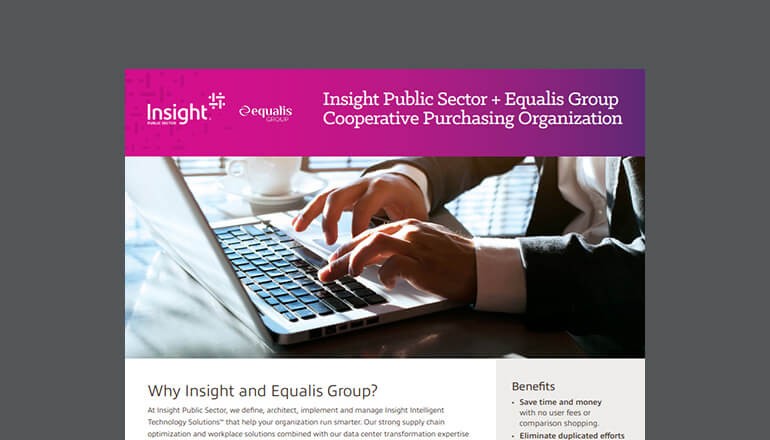 Cover of Insight Public Sector Equalis Group Contract for Government datasheet available to download below
