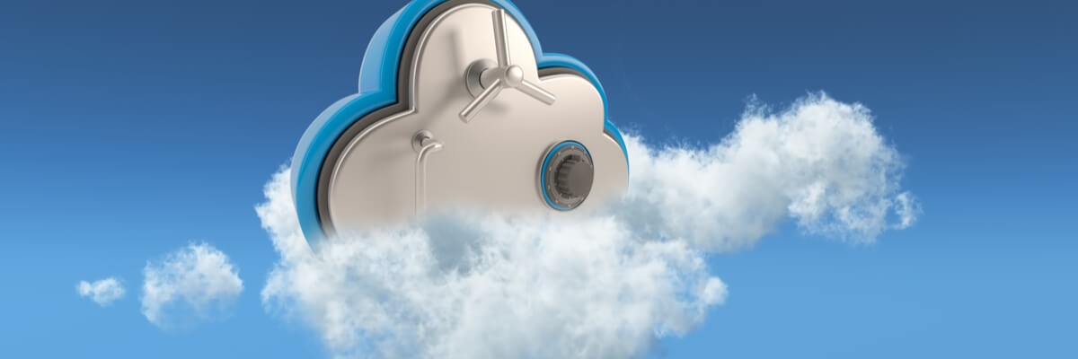 Rendering of a bank vault on a cloud