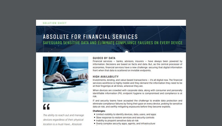 Absolute for Financial Services thumbnail