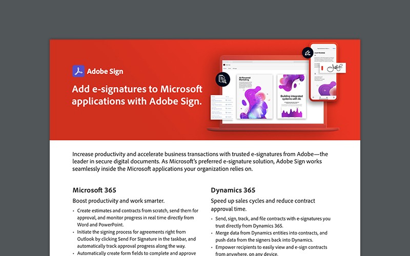 Add e-signatures to Microsoft applications with Adobe Sign thumbnail
